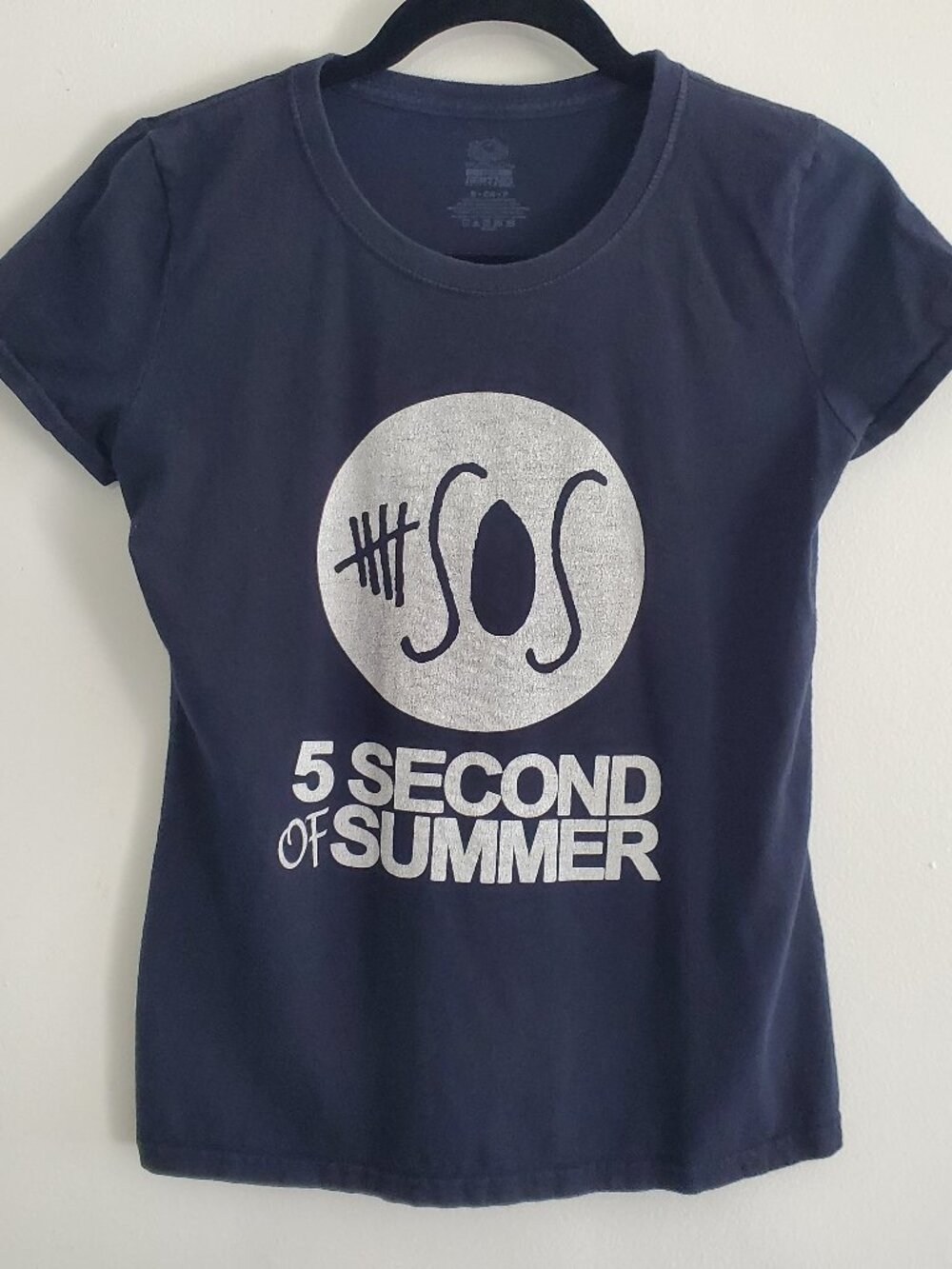 5 Second of Summer 5SOS Early Era Tally Logo Graphic Tee Black Small